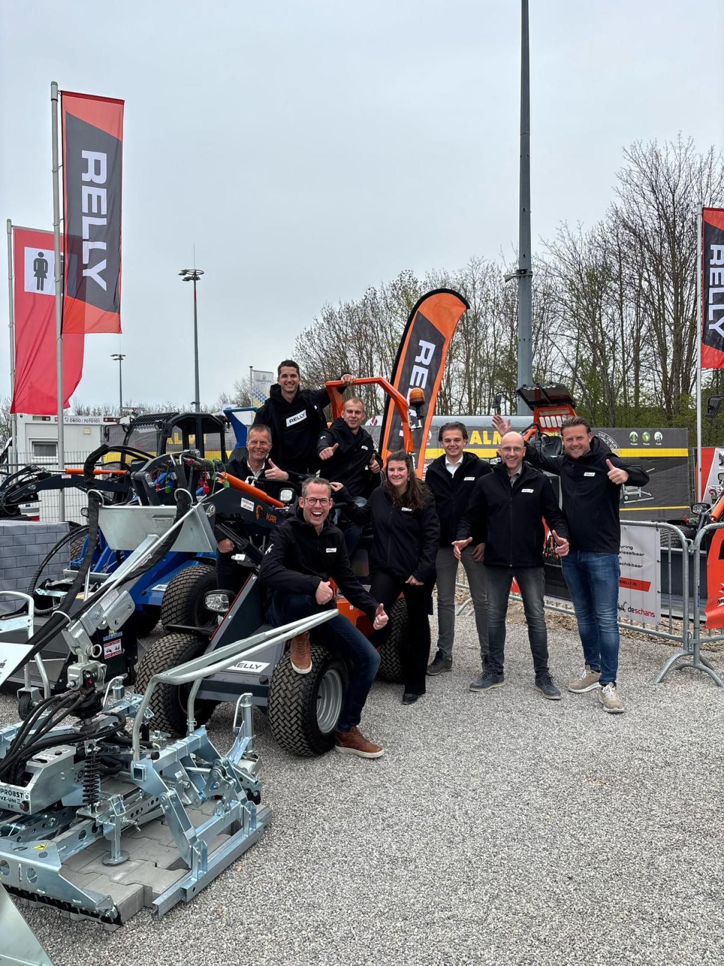 Het team van De Schans/RELLY op de Bauma